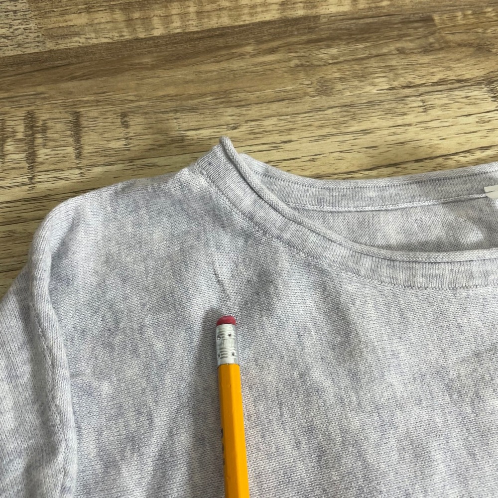 Lululemon Women's Heathered Light Grey Cotton Boat Neck Long Sleeve Top Size 4 - Picture 6 of 8